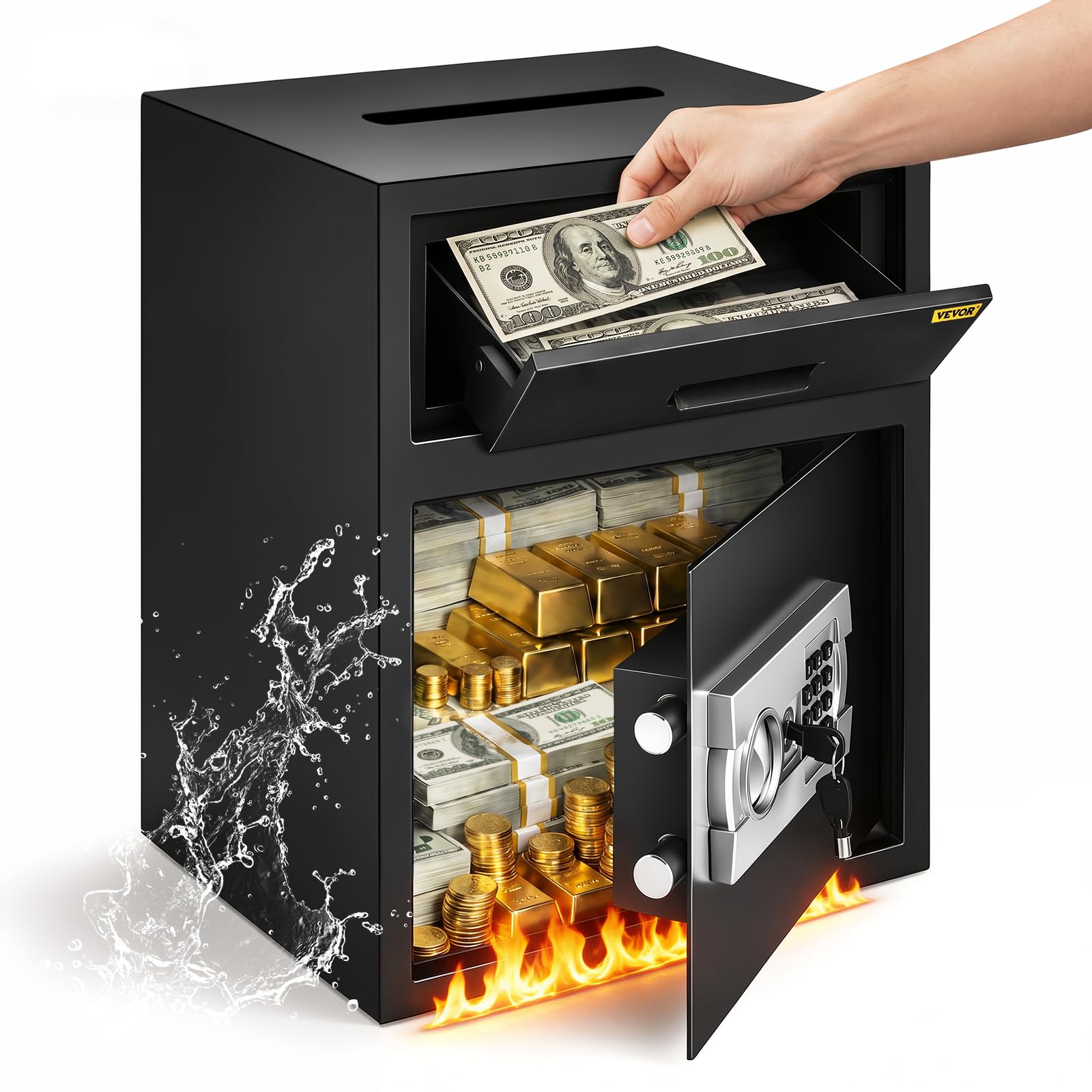 VEVOR Digital Depository Safe 1.7 Cubic Feet Made of Carbon Steel